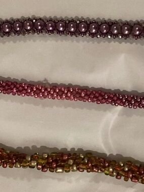 Three bead bracelets